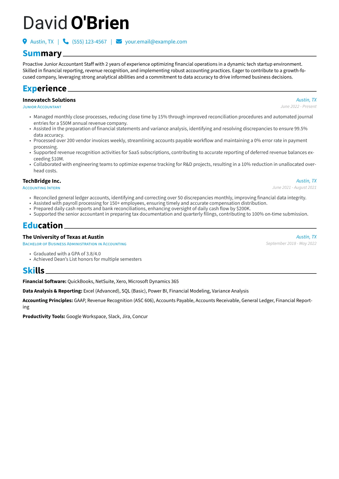 Junior Accountant Staff version - Page 1