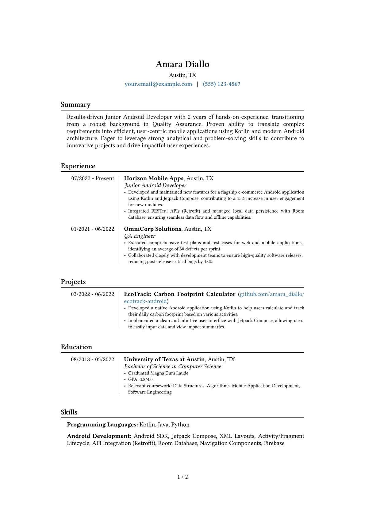 Career changer version - Page 1