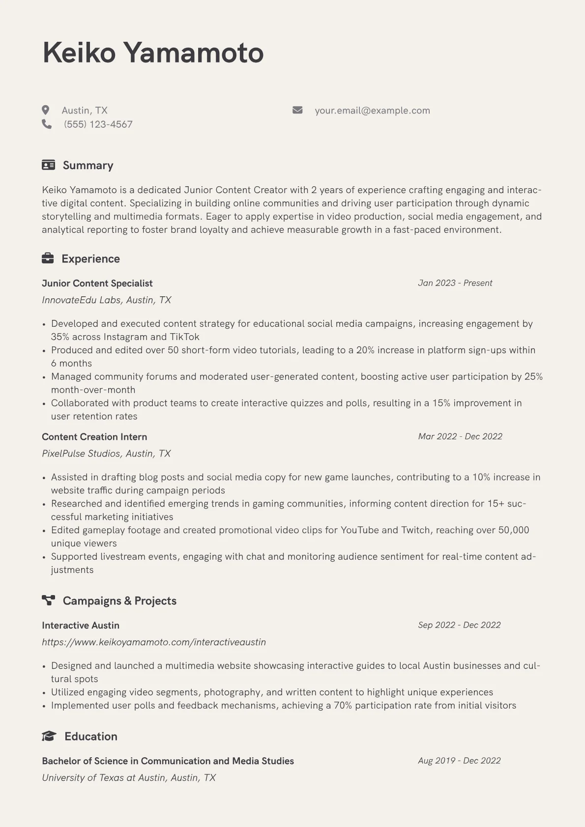 Entry Level version - Page 1