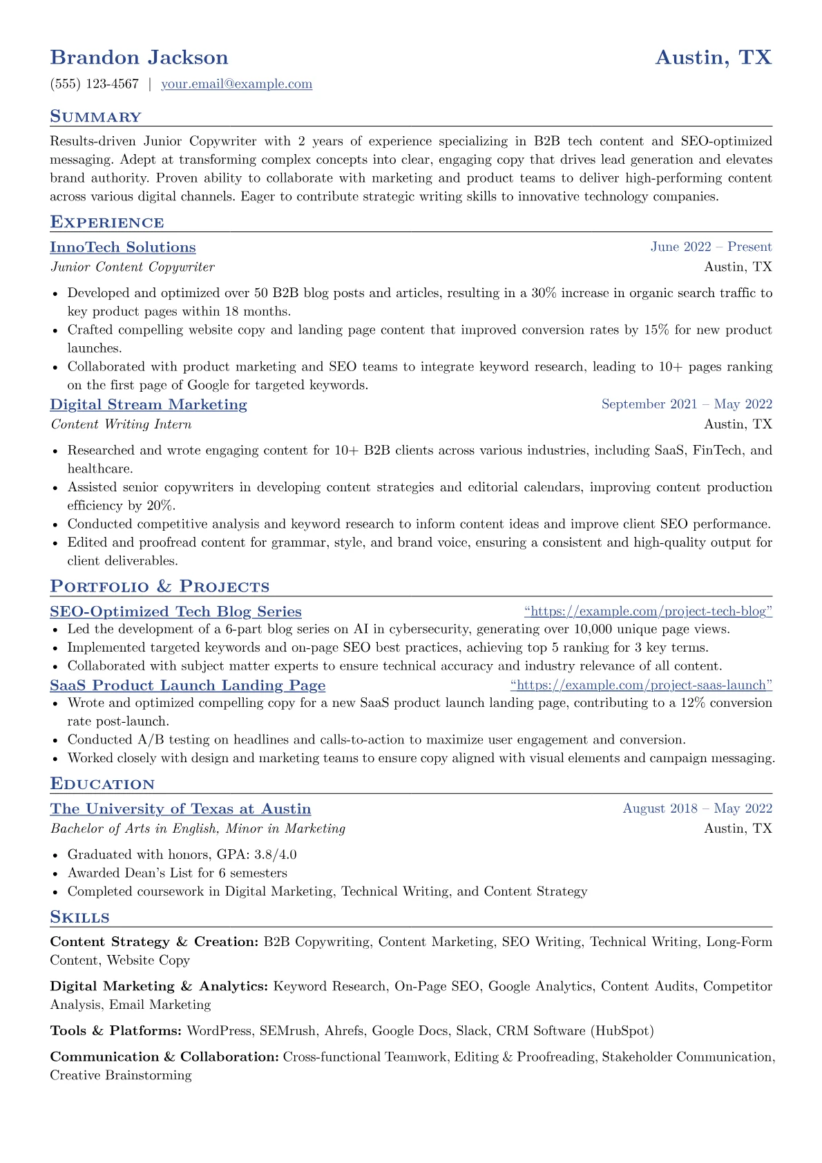 Entry Level - Content version - Page 1