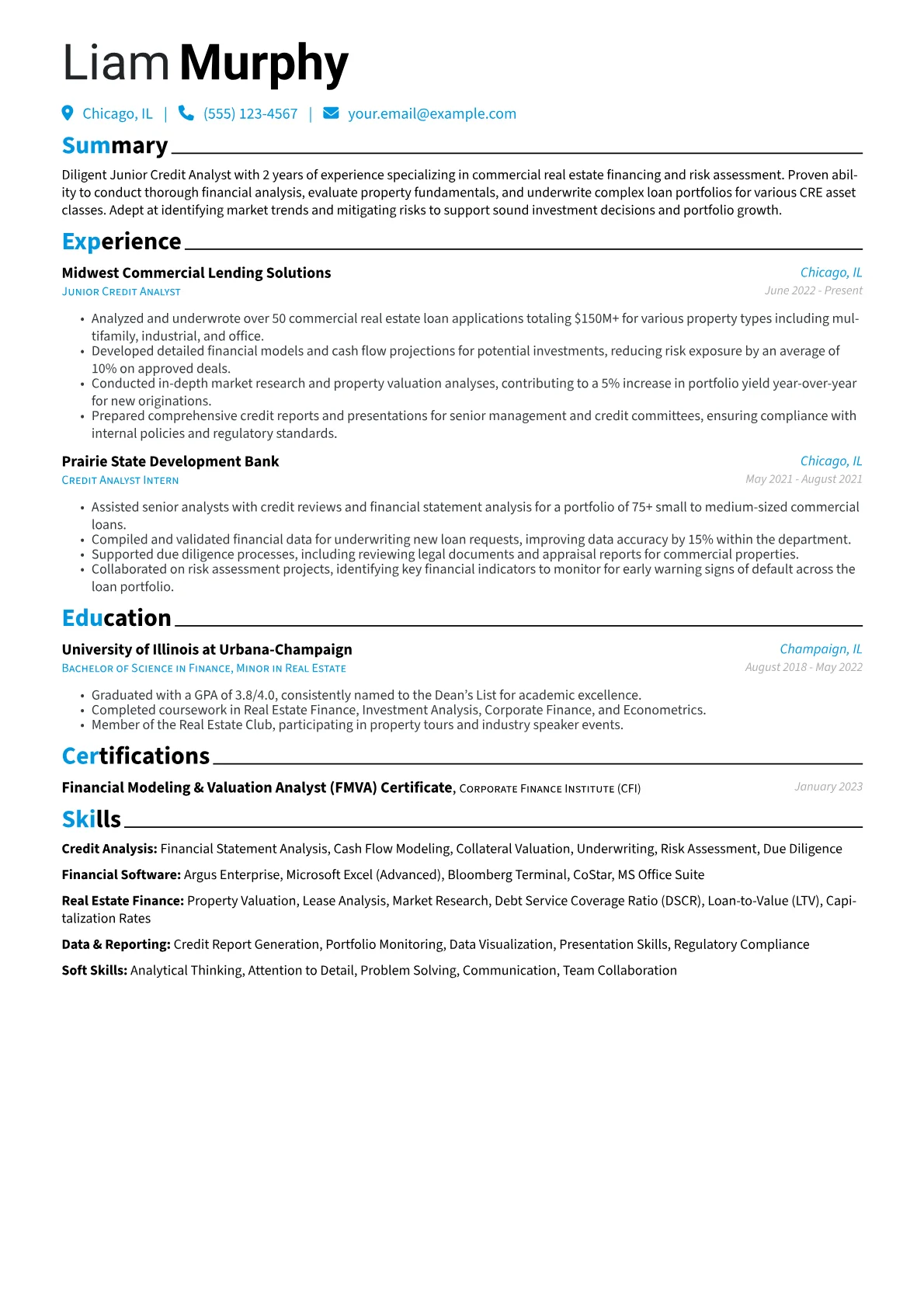 Junior Credit Analyst version - Page 1