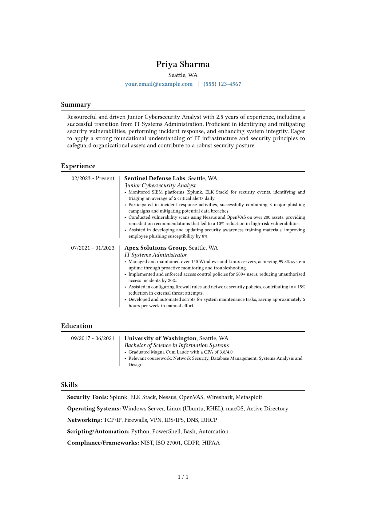 Career changer version - Page 1