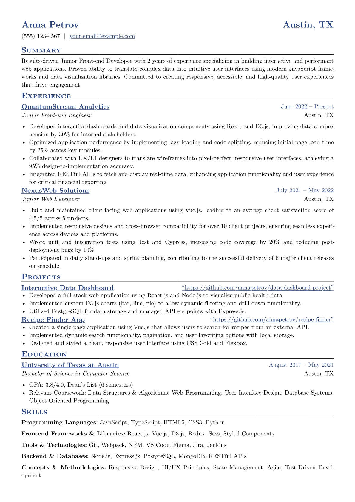 Entry-Level Frontend Dev version - Page 1