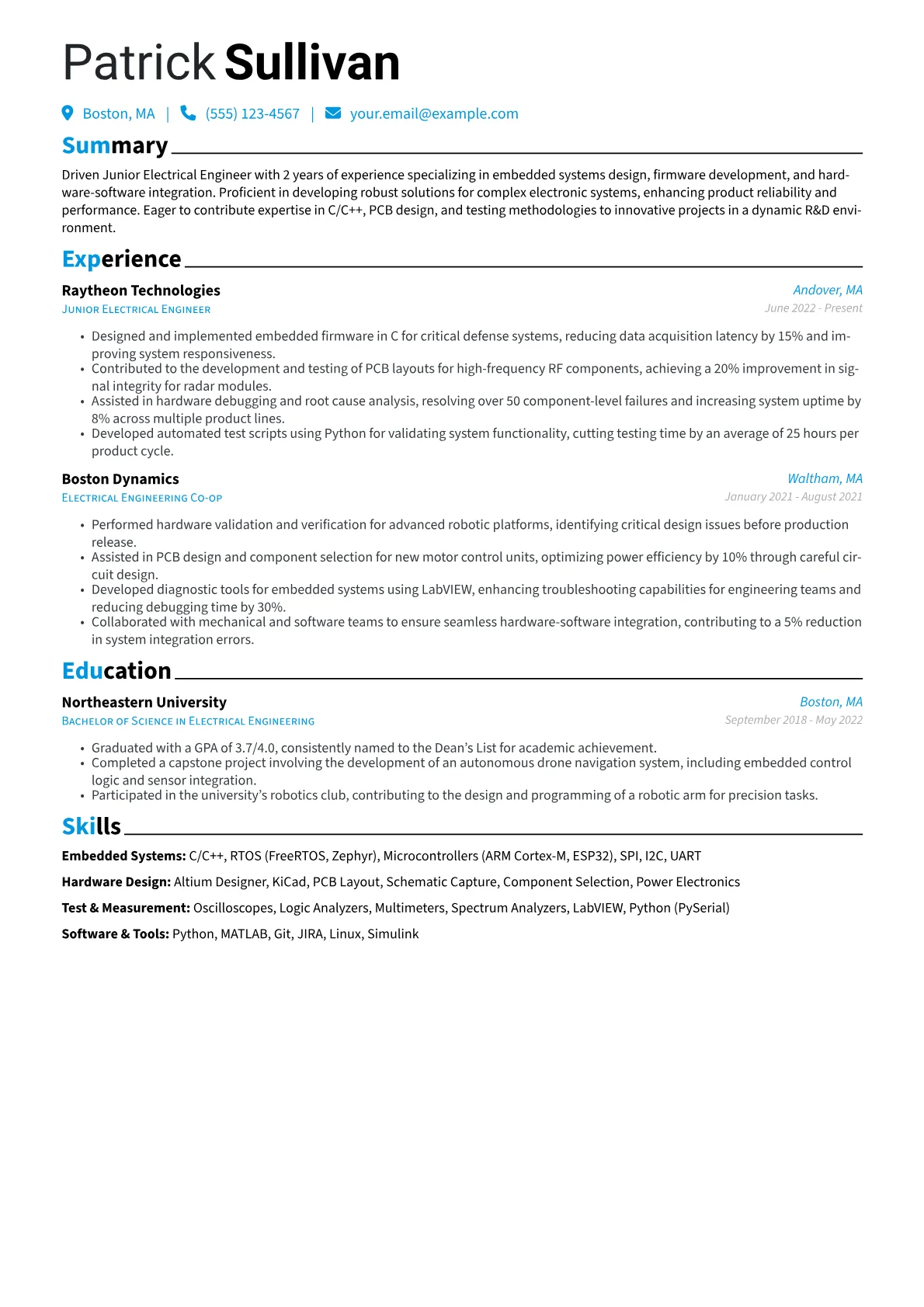 Resume version - Page 1