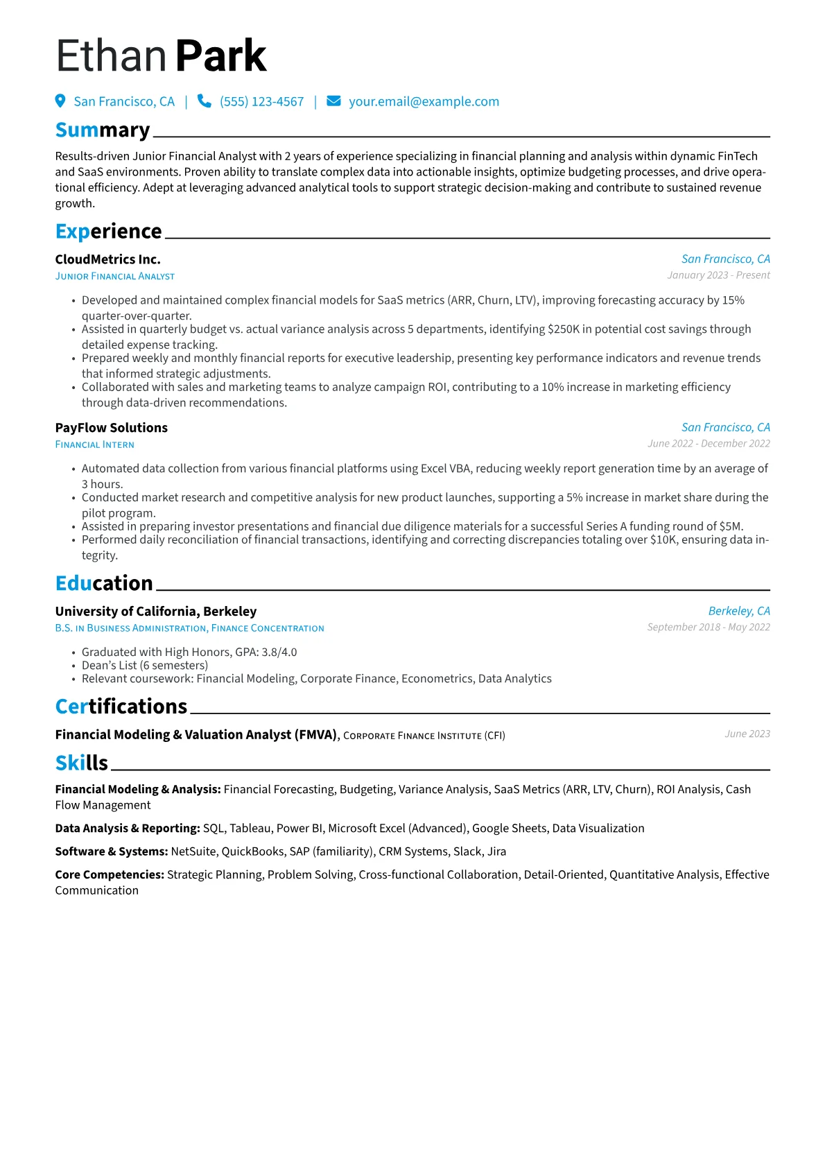 Junior Financial version - Page 1