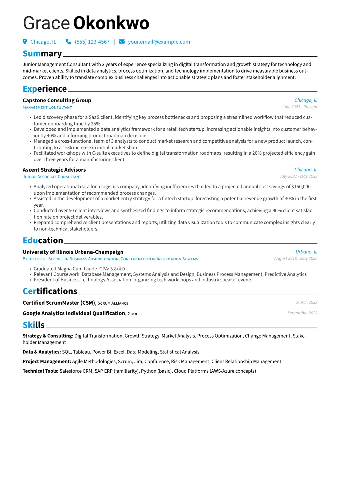 Junior Management version - Page 1