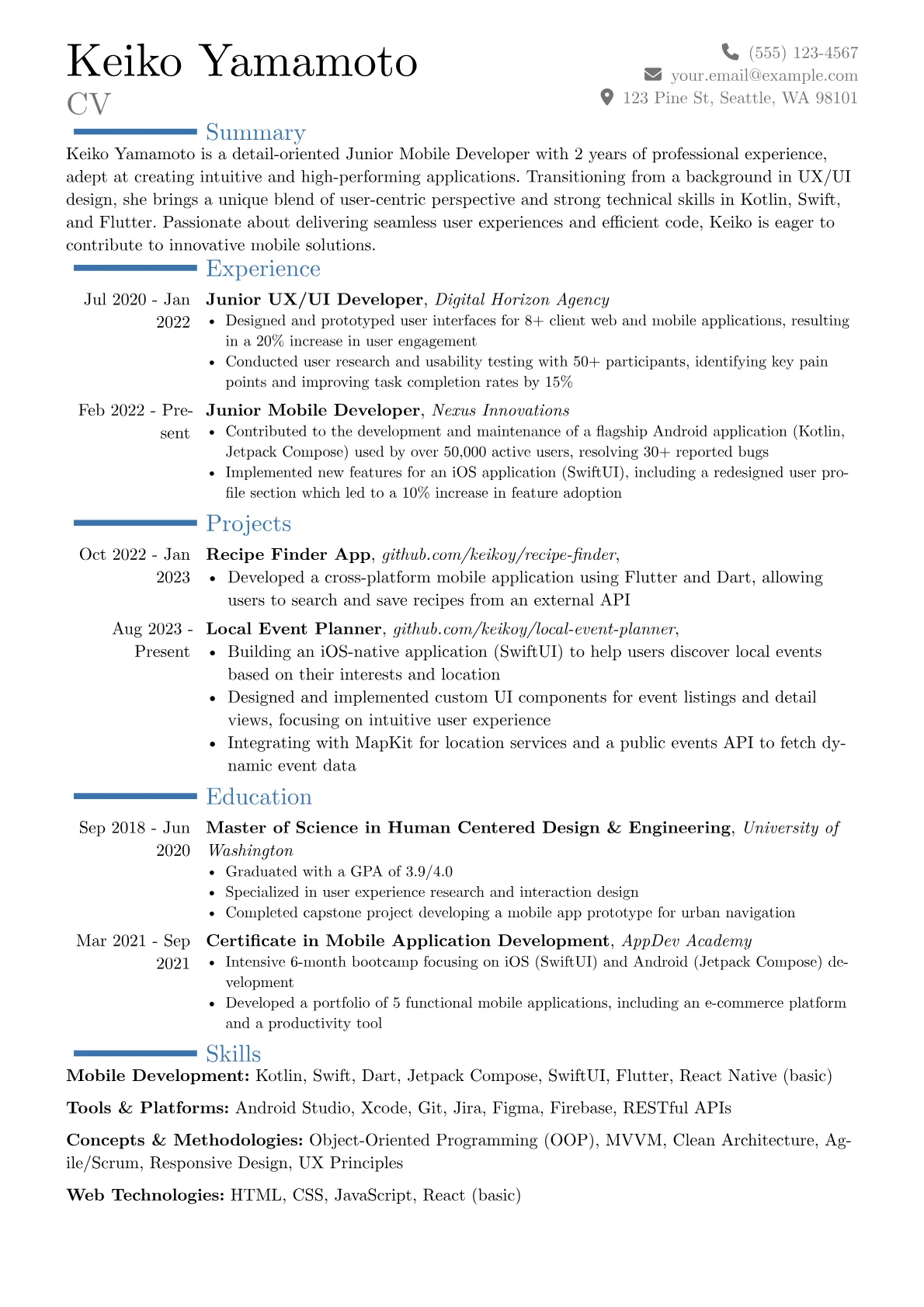 Career changer version - Page 1