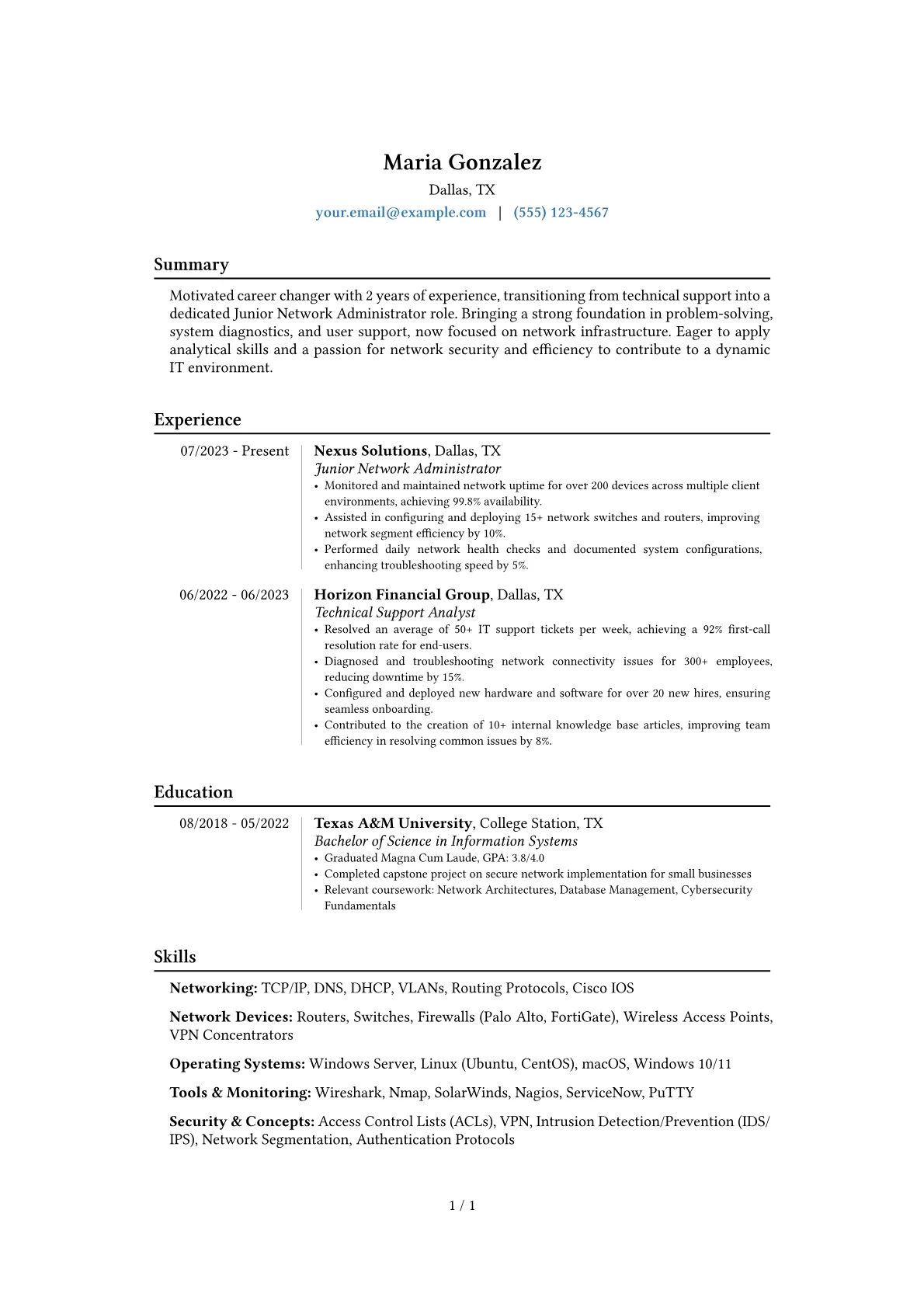 Career changer version - Page 1