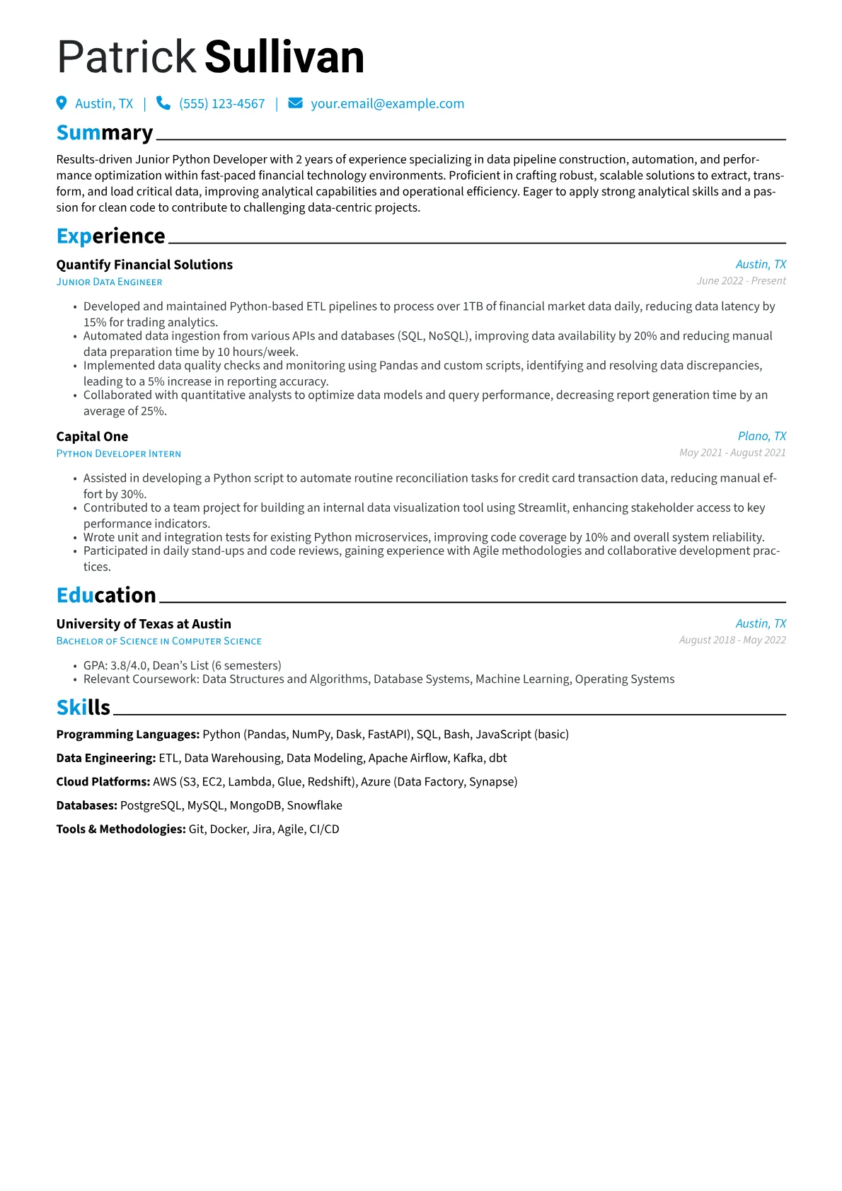FinTech Data Engineer version - Page 1