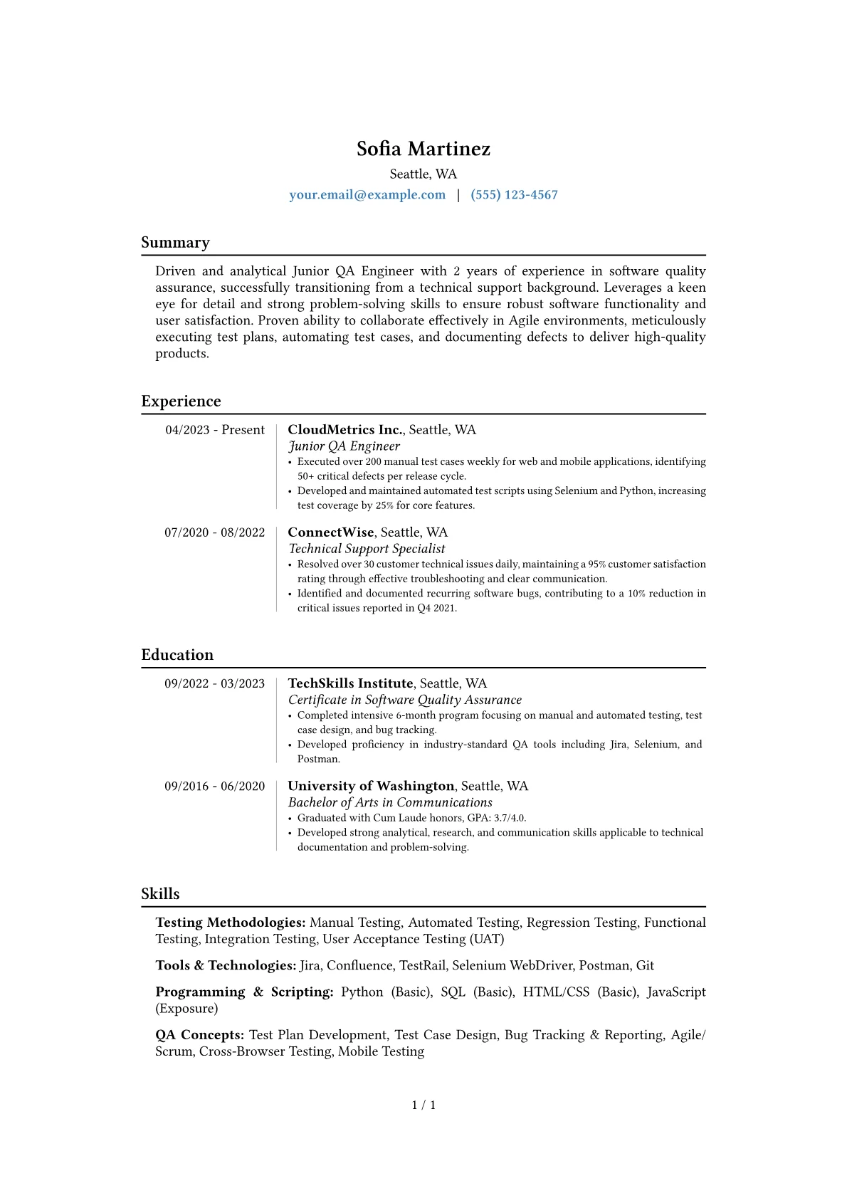 Career changer version - Page 1