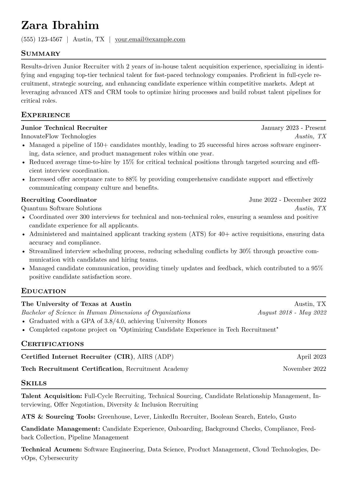 Junior In-house Tech version - Page 1