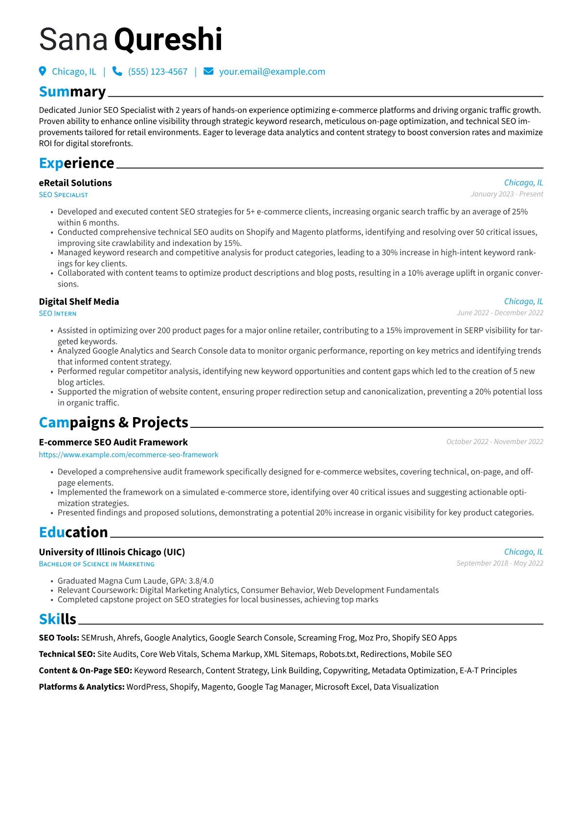 E-commerce SEO Focus version - Page 1