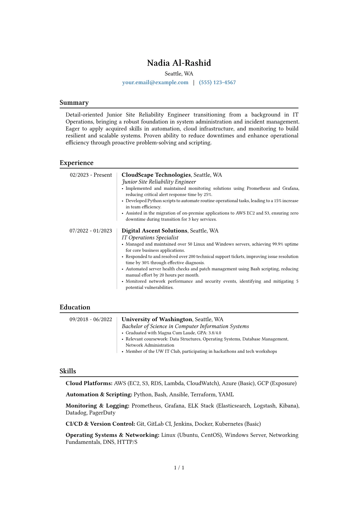 Career changer version - Page 1