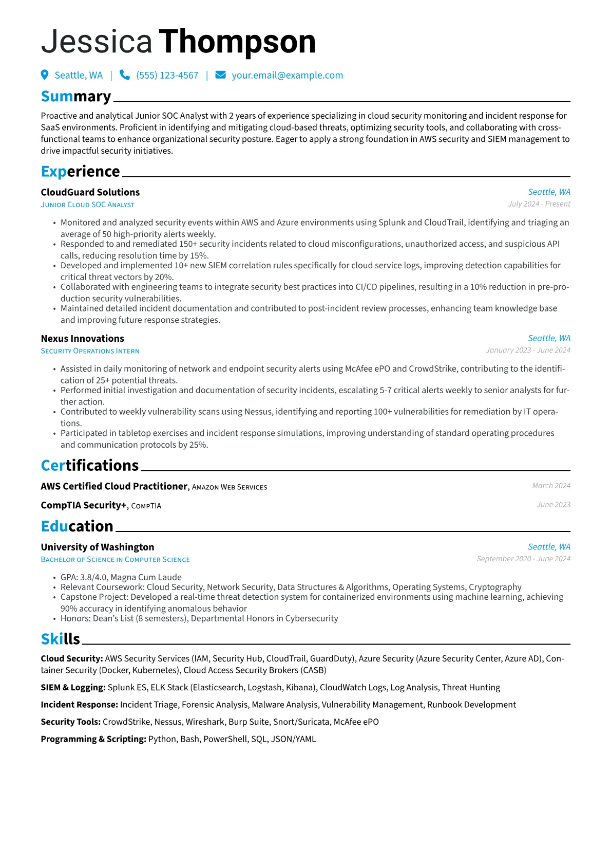 Cloud-Focused Junior SOC version - Page 1