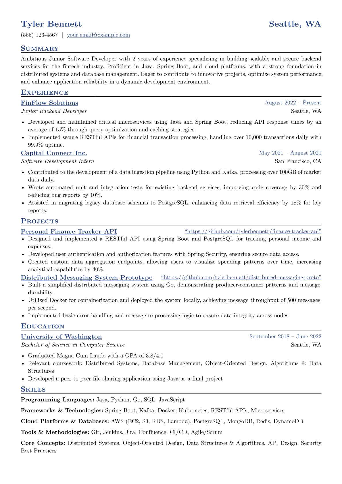 Fintech Backend Developer version - Page 1