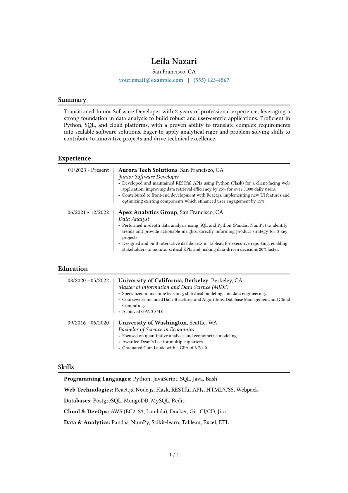 Career changer version - Page 1