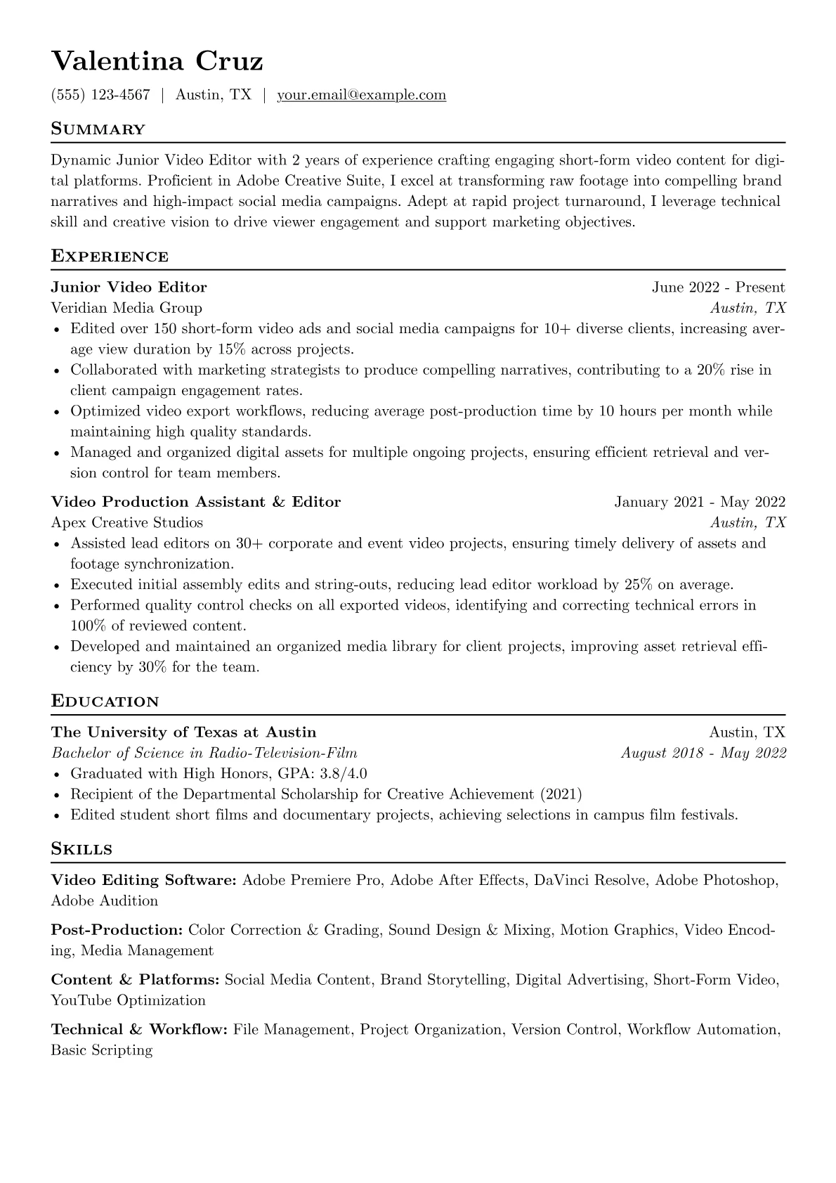 Junior Video Editor version - Page 1