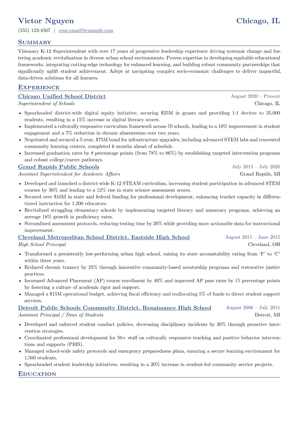 K-12 Superintendent version - Page 1