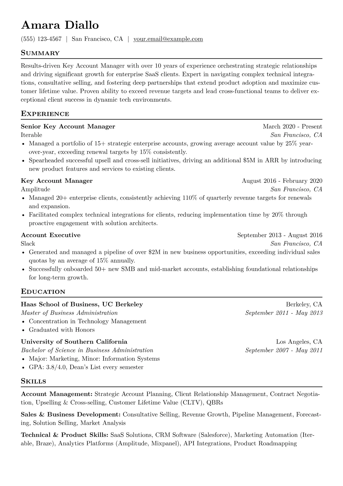 Key Account Manager version - Page 1