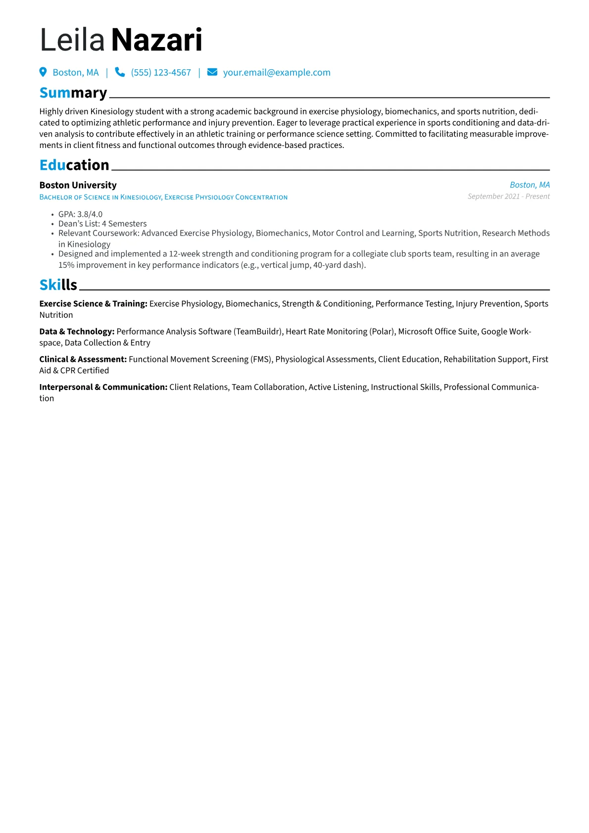 Kinesiology Student version - Page 1
