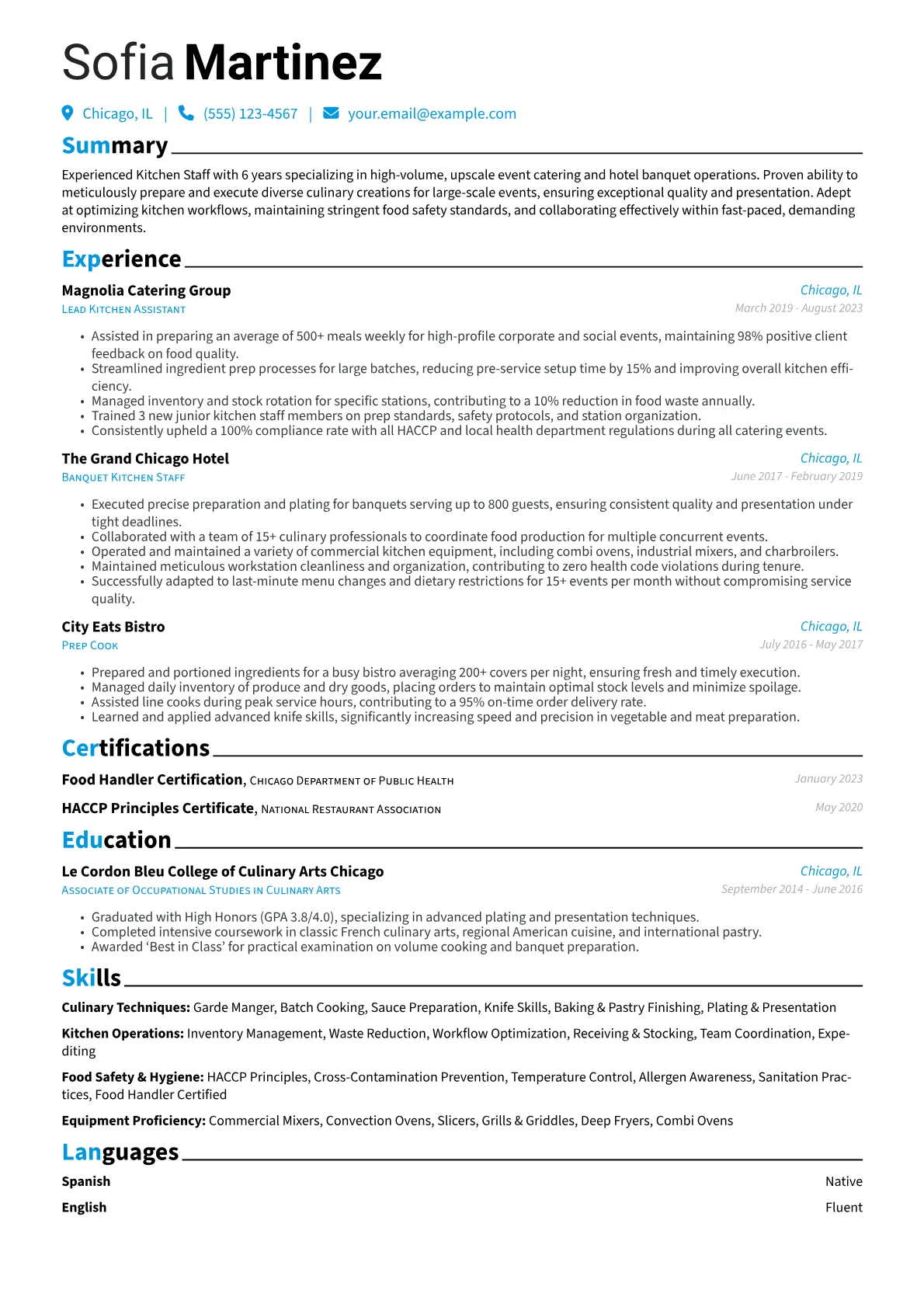 Event & Banquet Specialist version - Page 1
