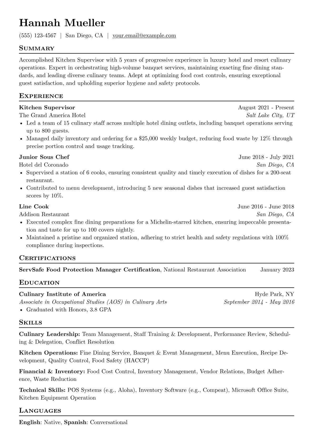 Hotel & Banquet version - Page 1