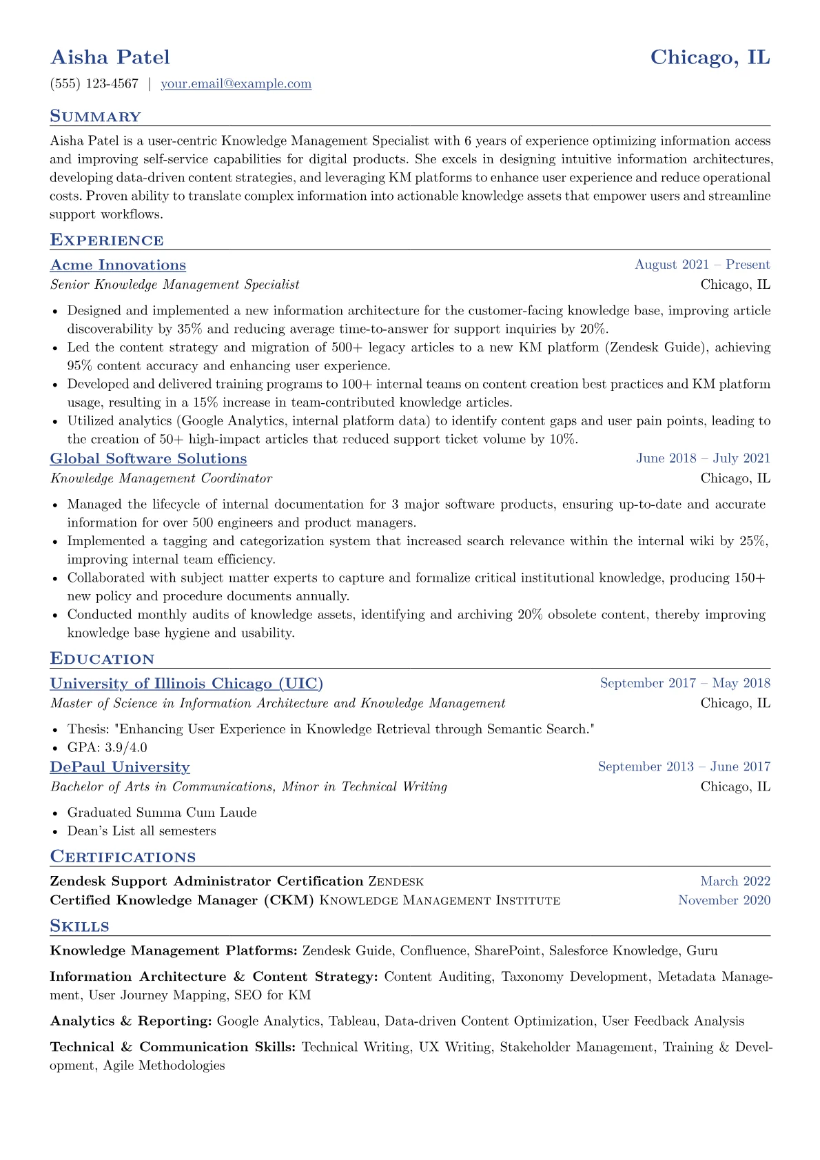 Knowledge Management version - Page 1