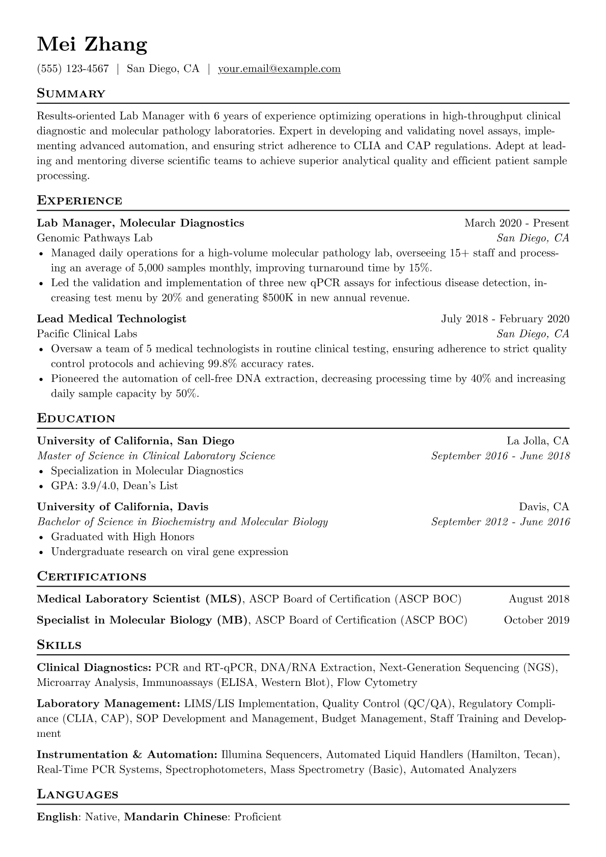 Clinical Diagnostics version - Page 1