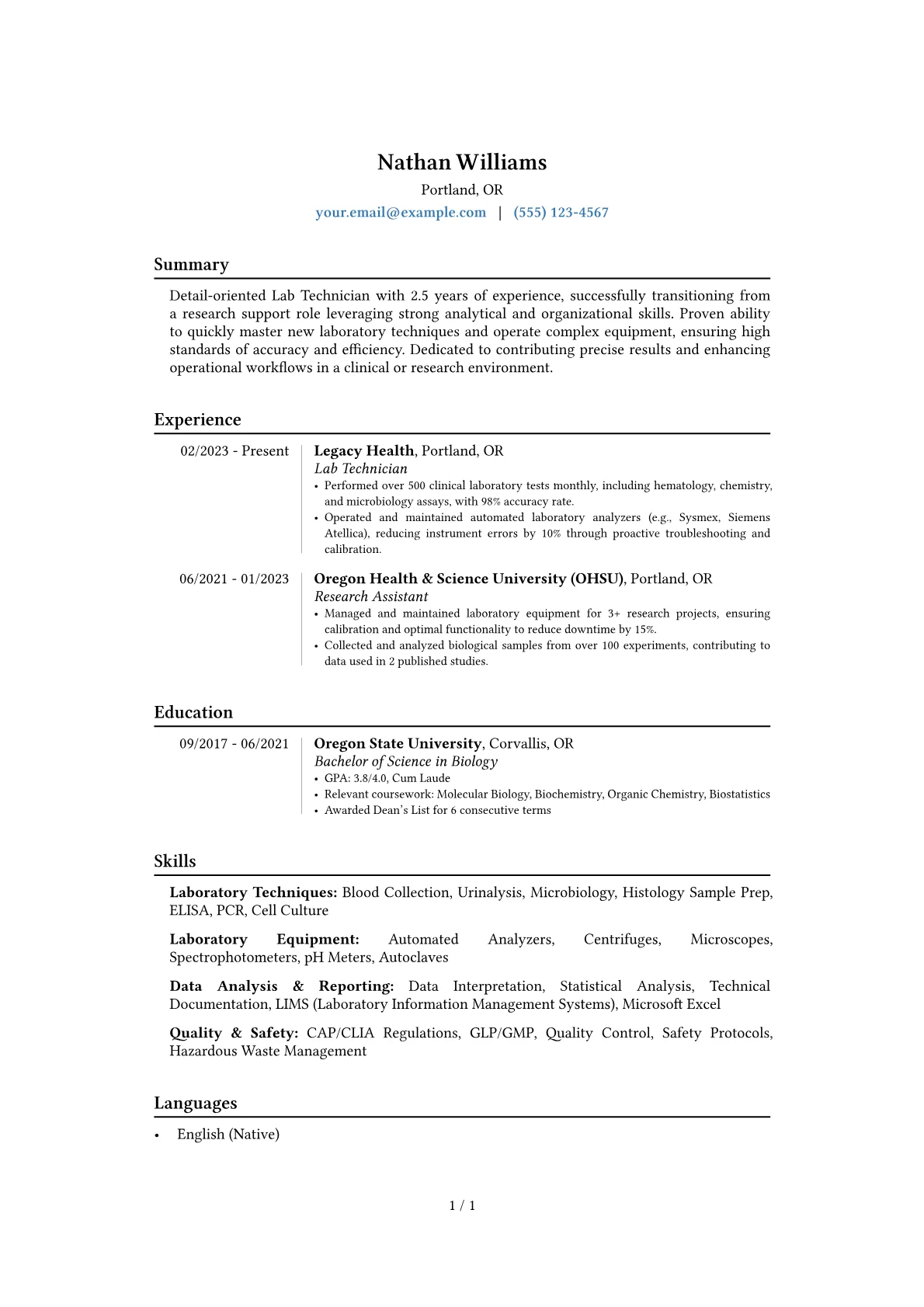 Career changer version - Page 1