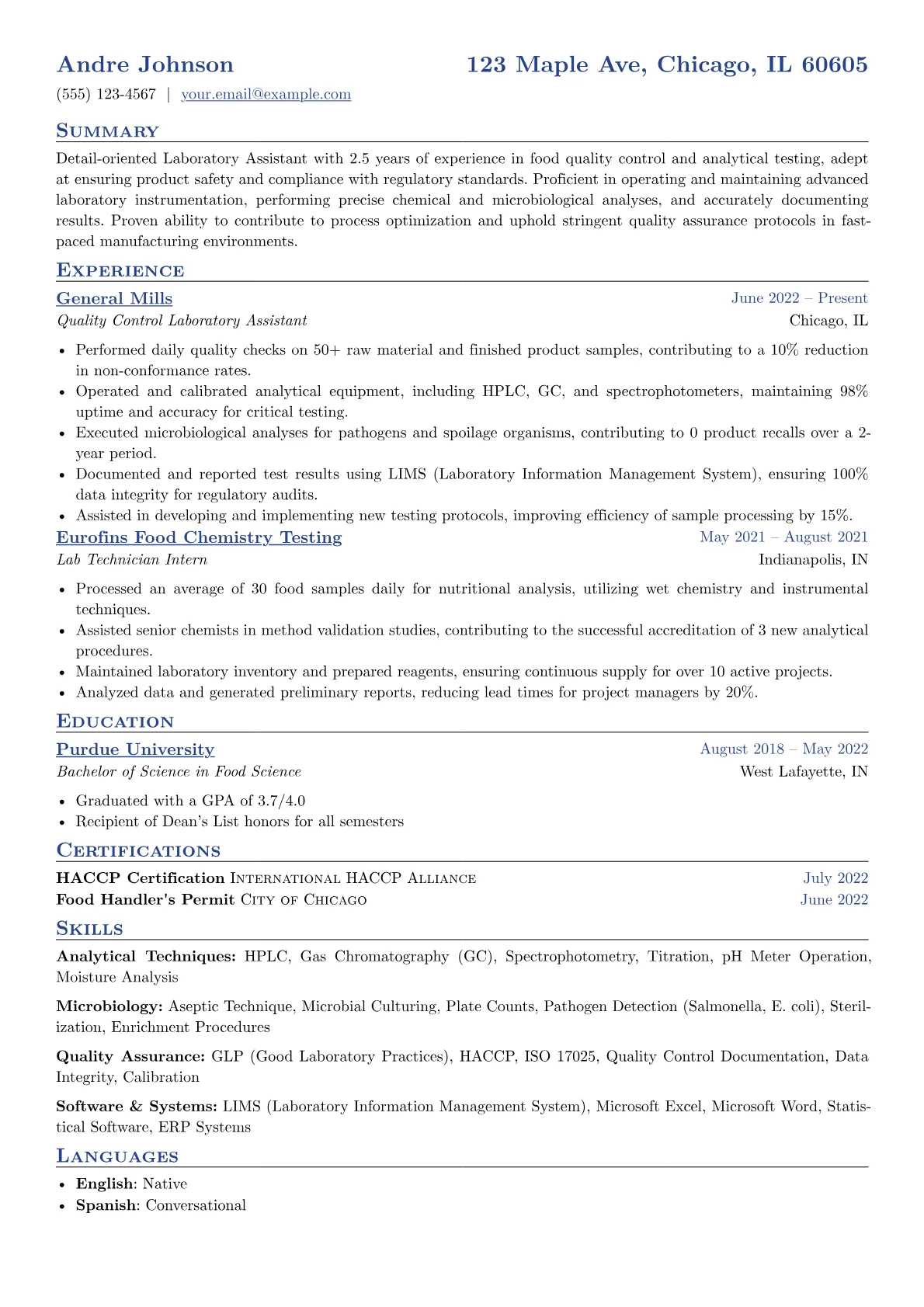 Industrial/Food QC Lab version - Page 1