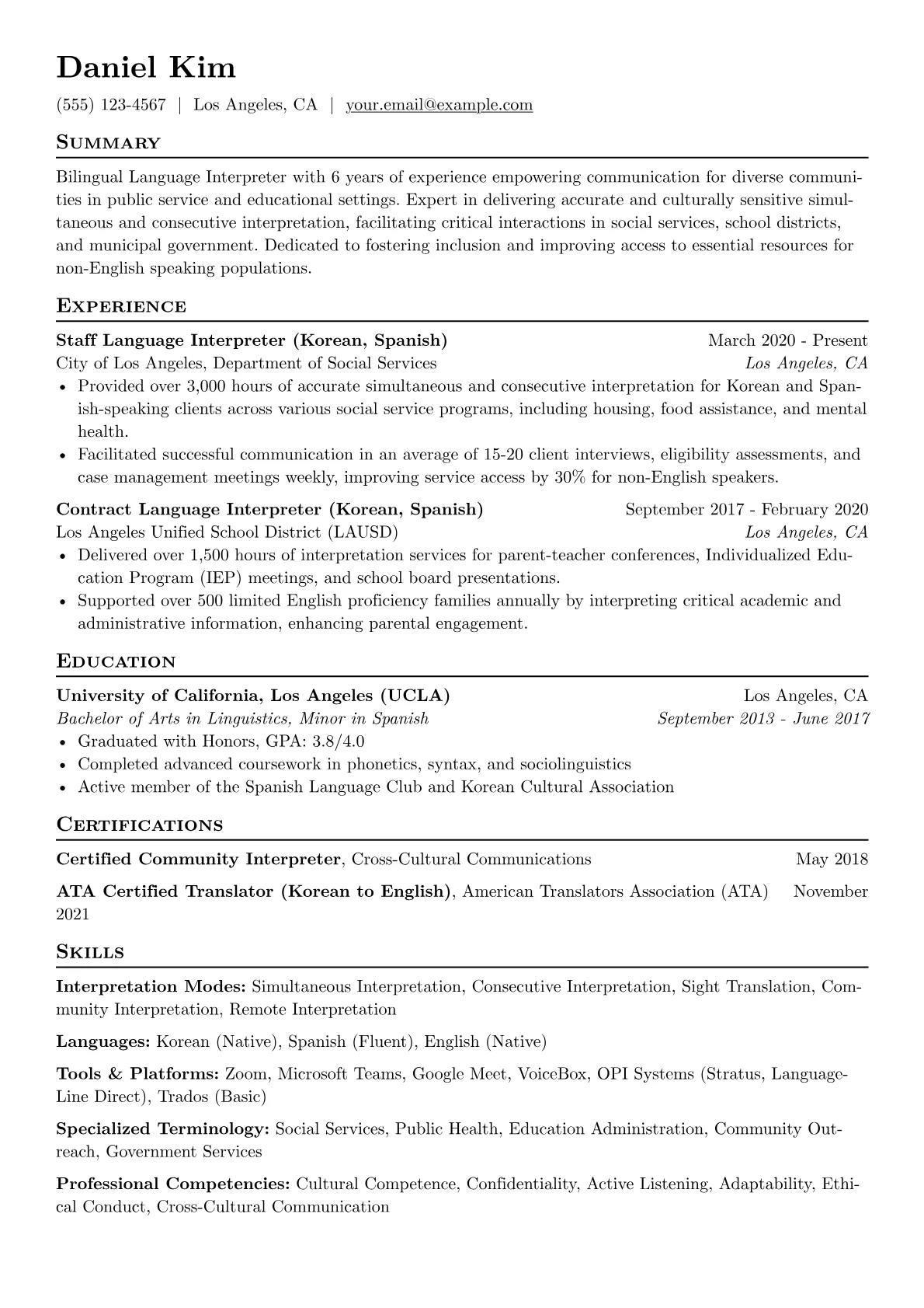 Language Interpreter version - Page 1