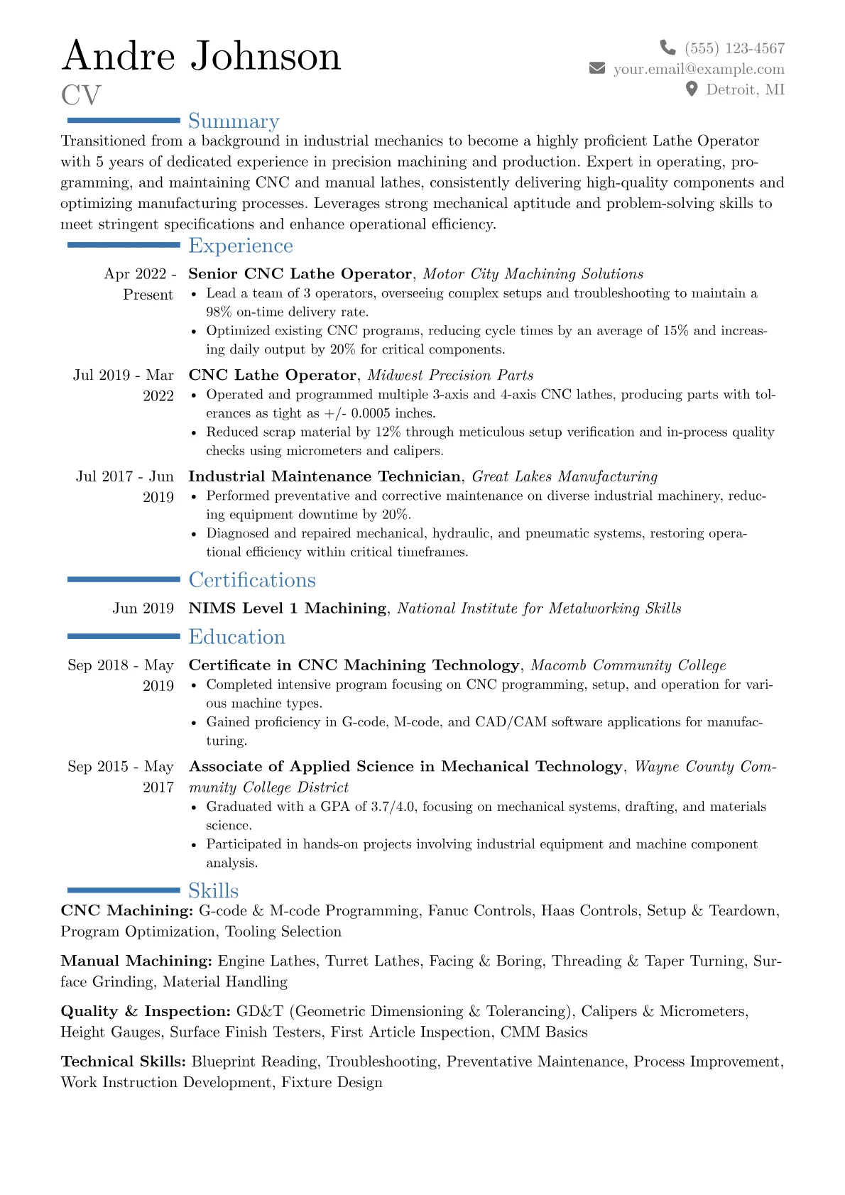 Career changer version - Page 1