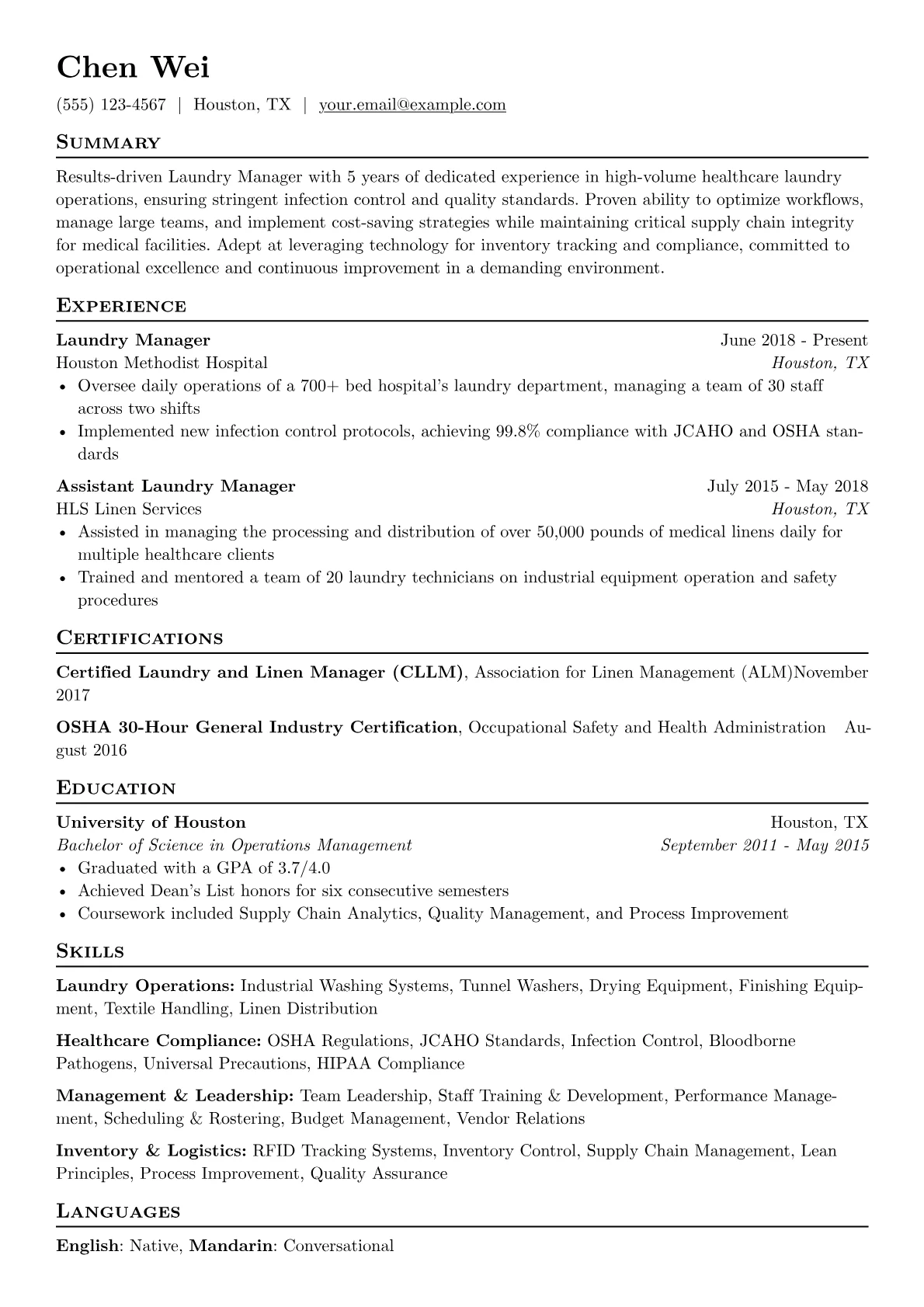 Healthcare Laundry version - Page 1