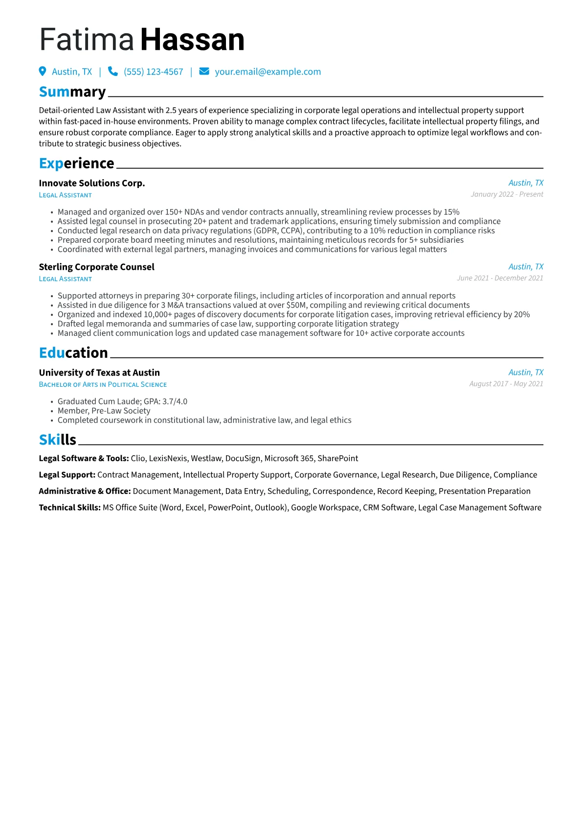 Corporate/In-house Focus version - Page 1