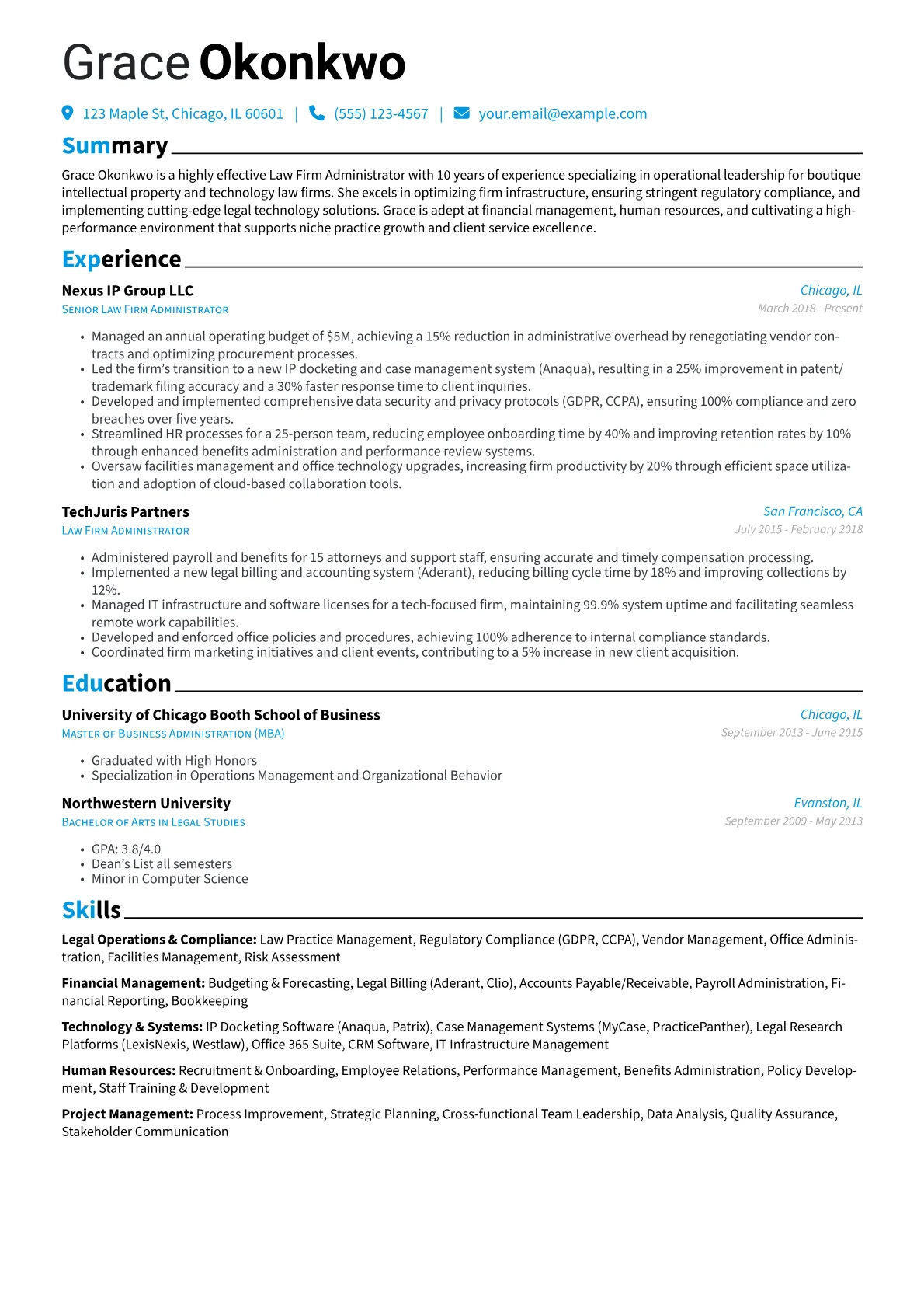 Law Firm Administrator version - Page 1