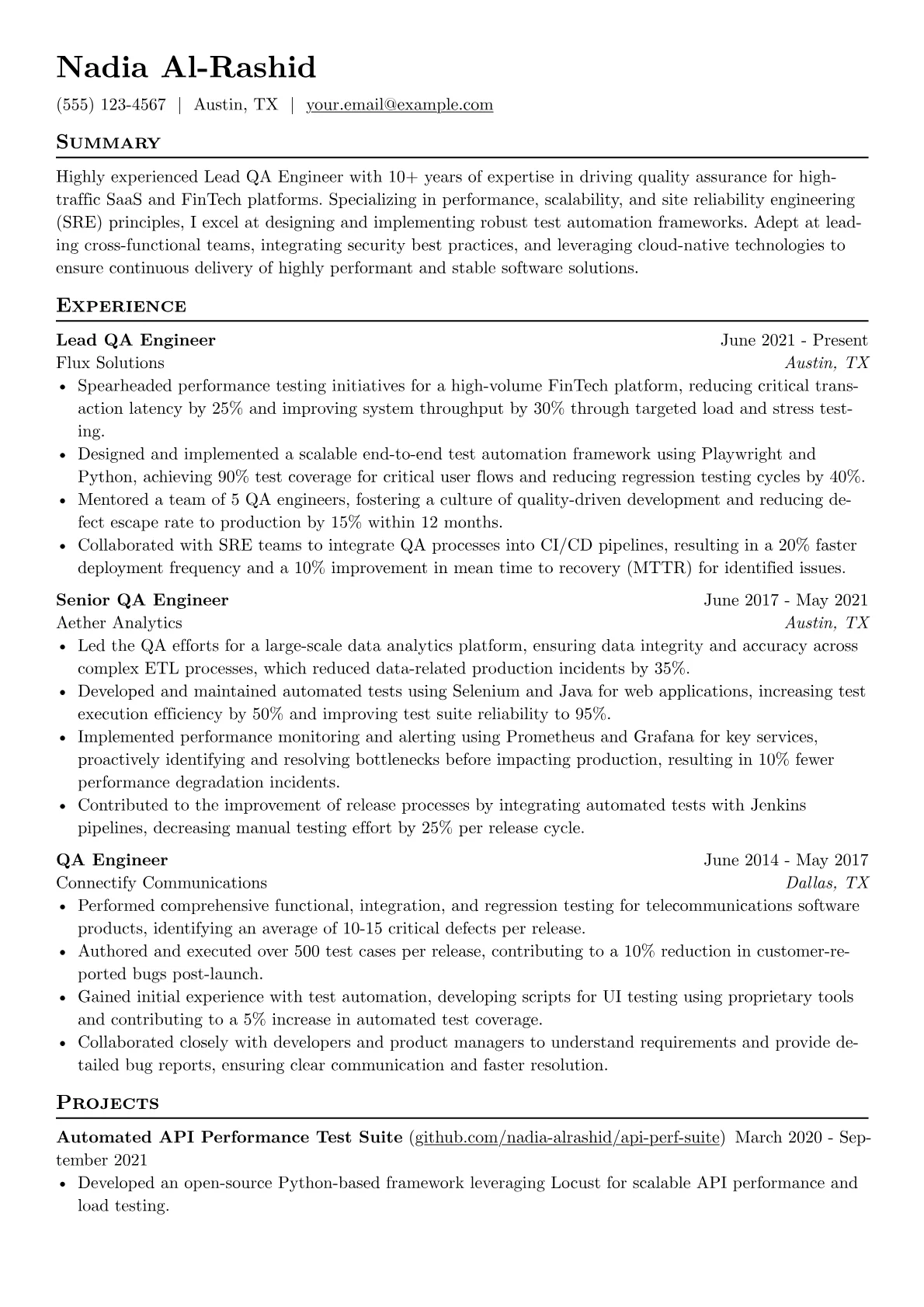 Test Automation version - Page 1