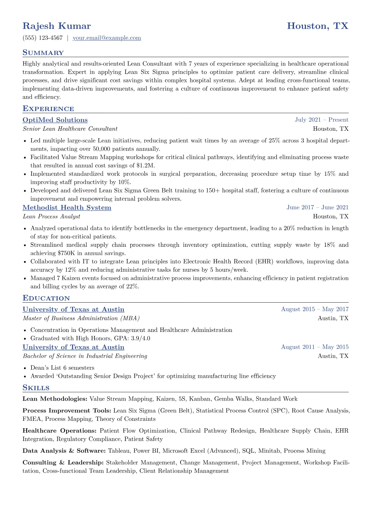 Lean Consultant version - Page 1