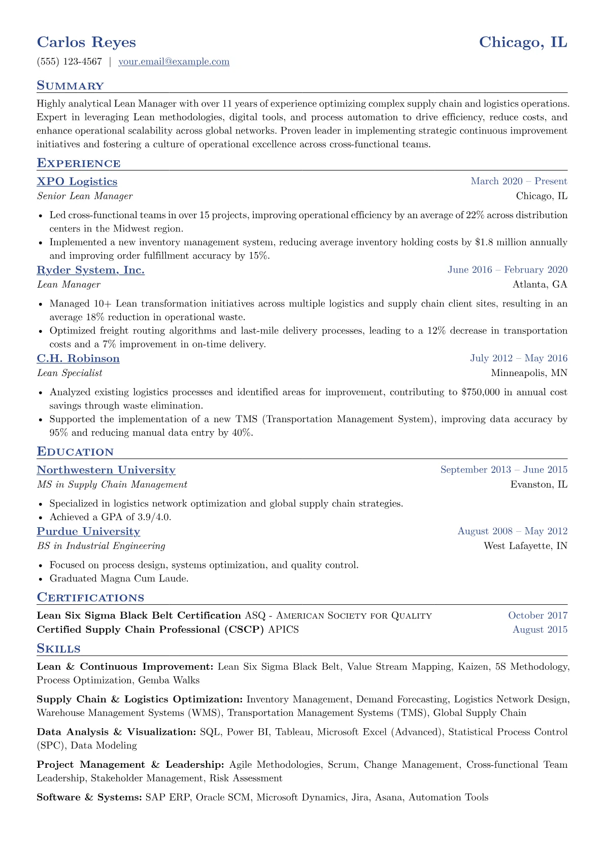 Lean Manager - Supply version - Page 1