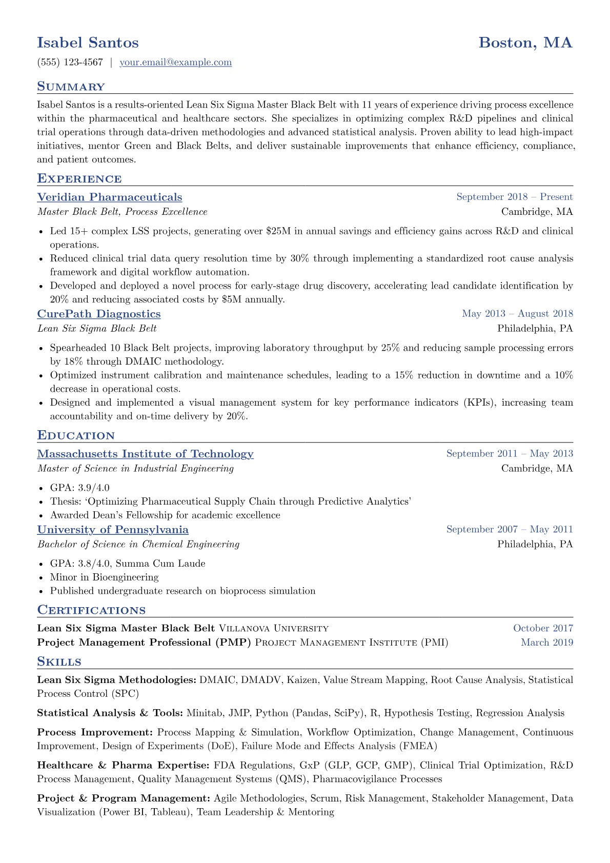Lean Six Sigma Master version - Page 1