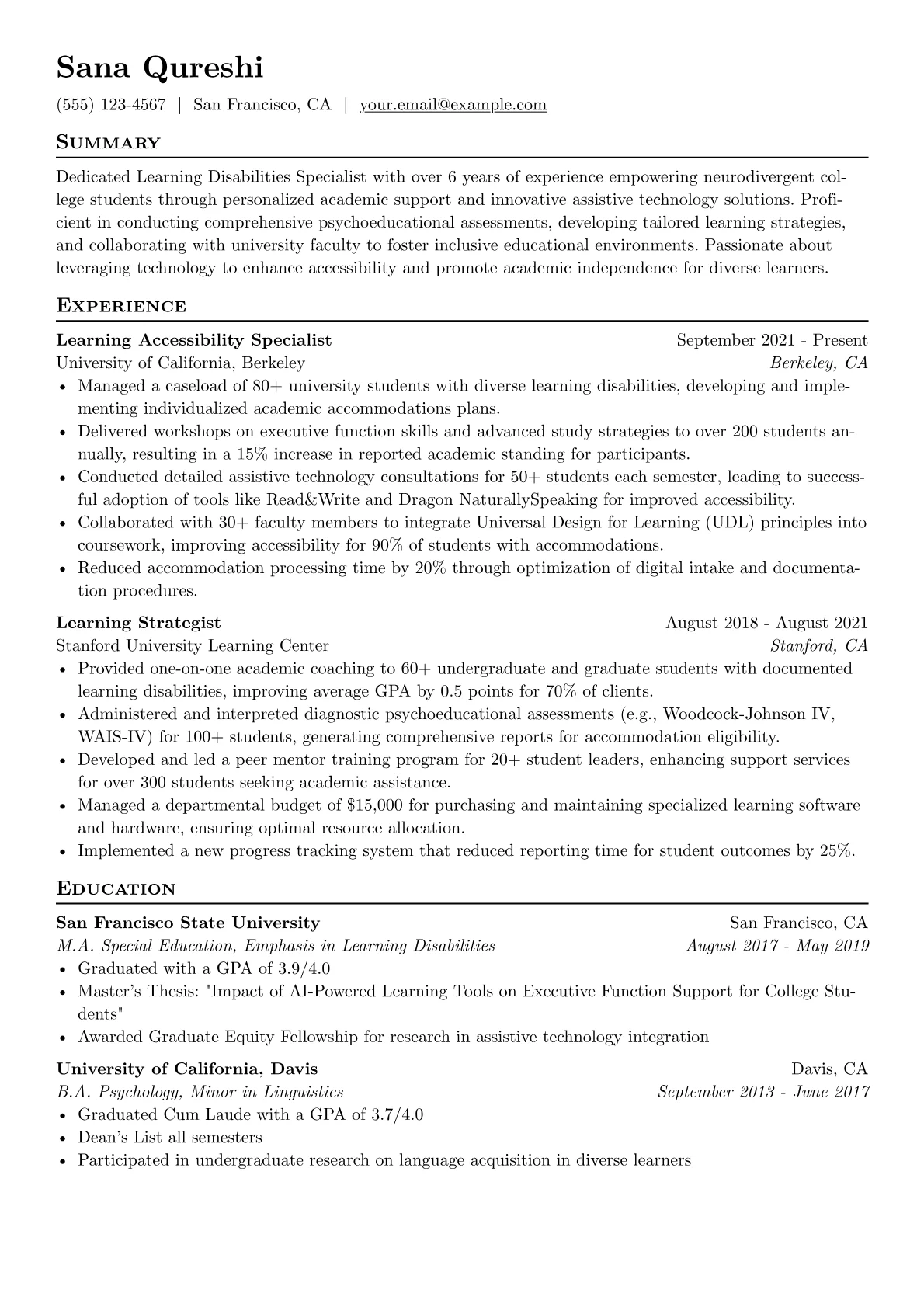 Higher Education version - Page 1