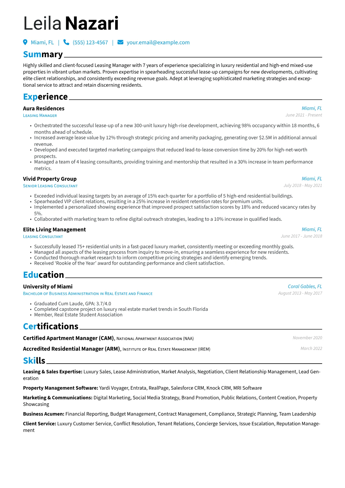 Leasing & Sales Expertise version - Page 1