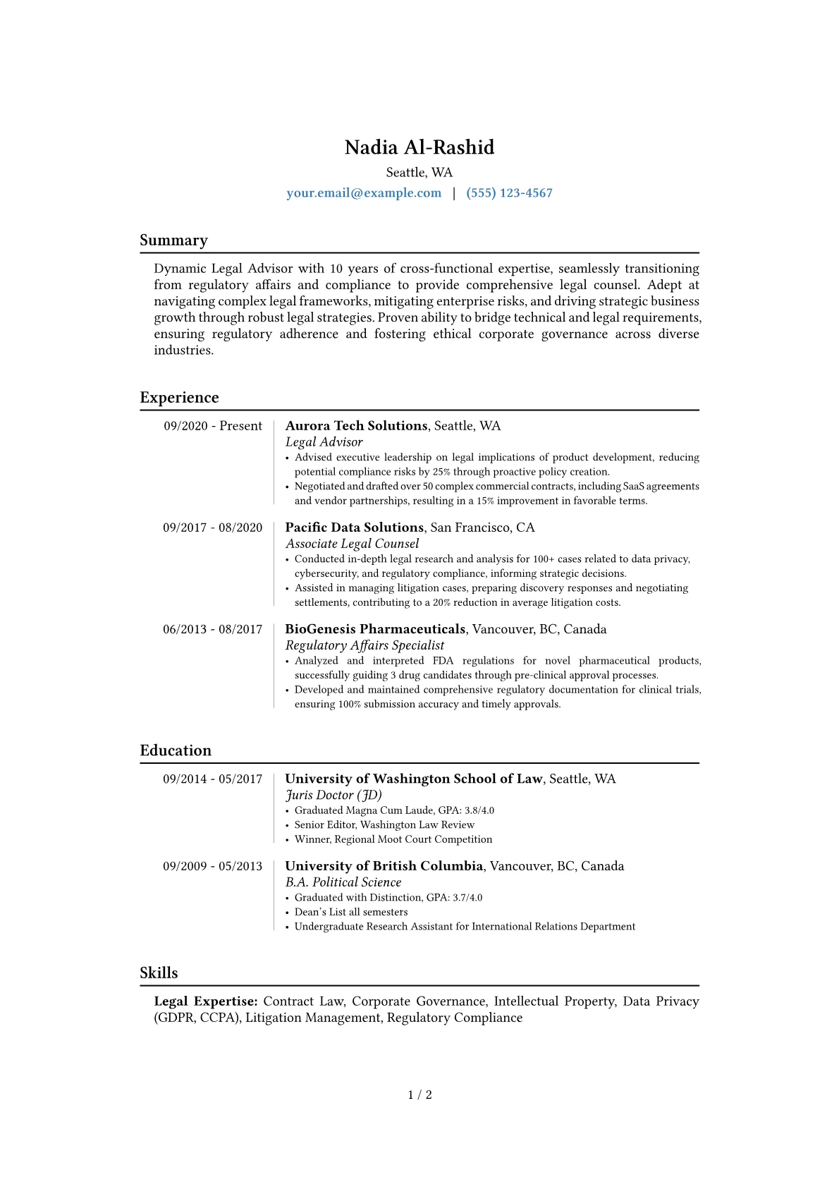 Career changer version - Page 1