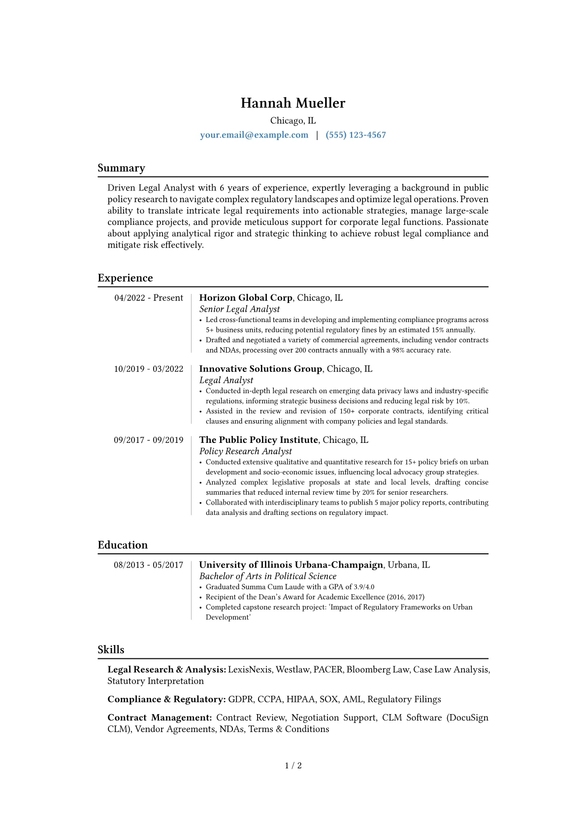 Career changer version - Page 1