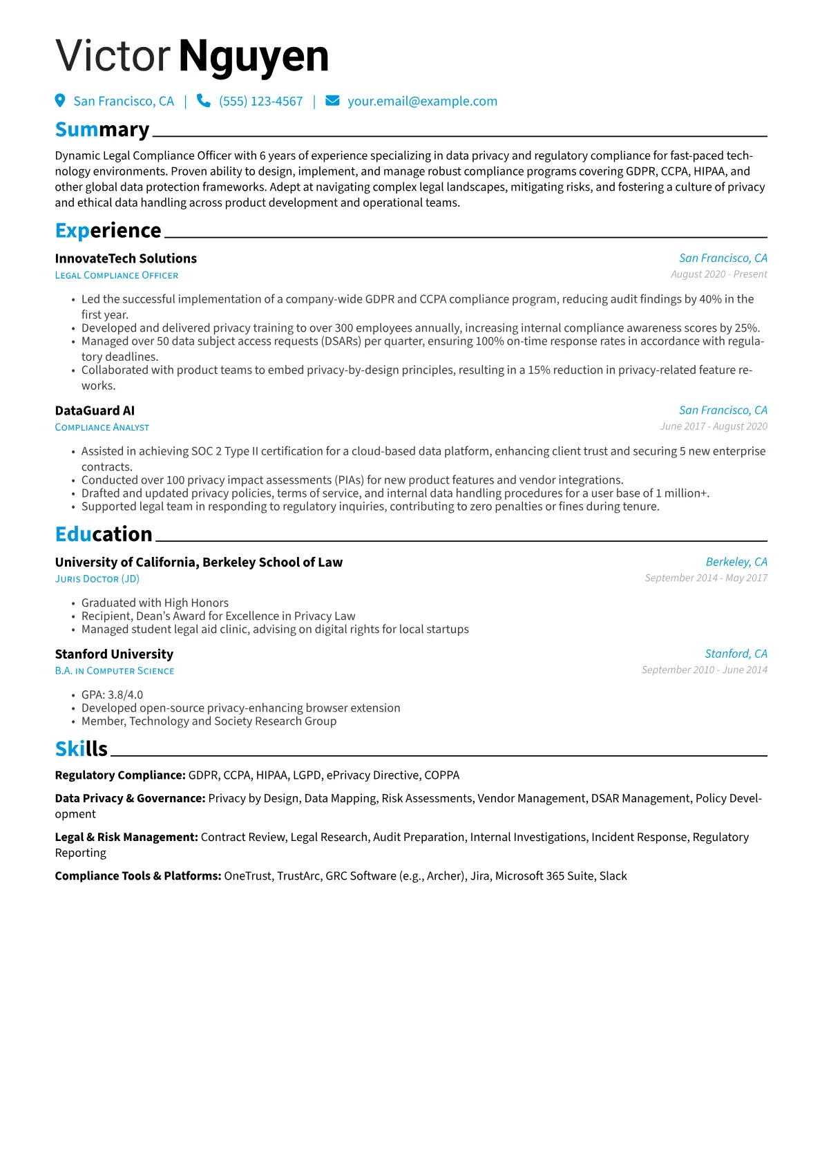 Regulatory Compliance version - Page 1