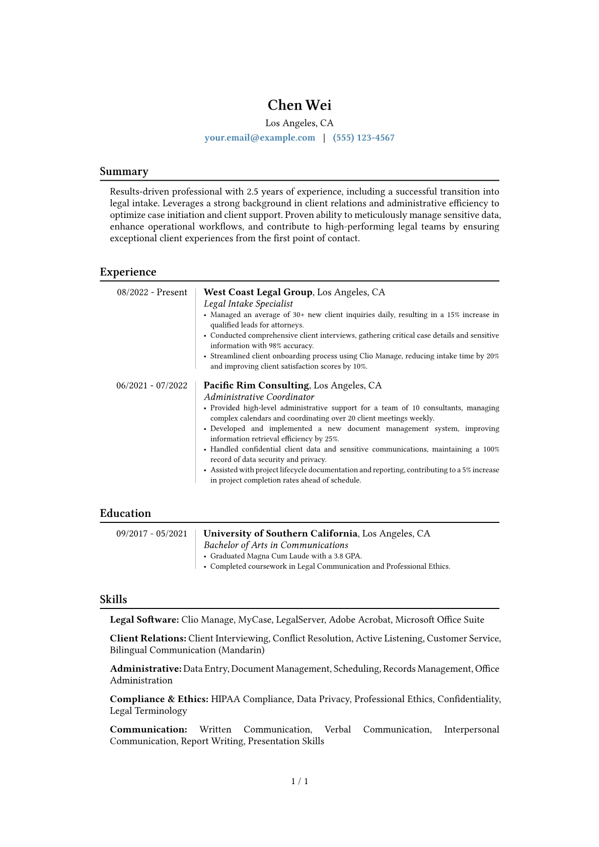 Career changer version - Page 1