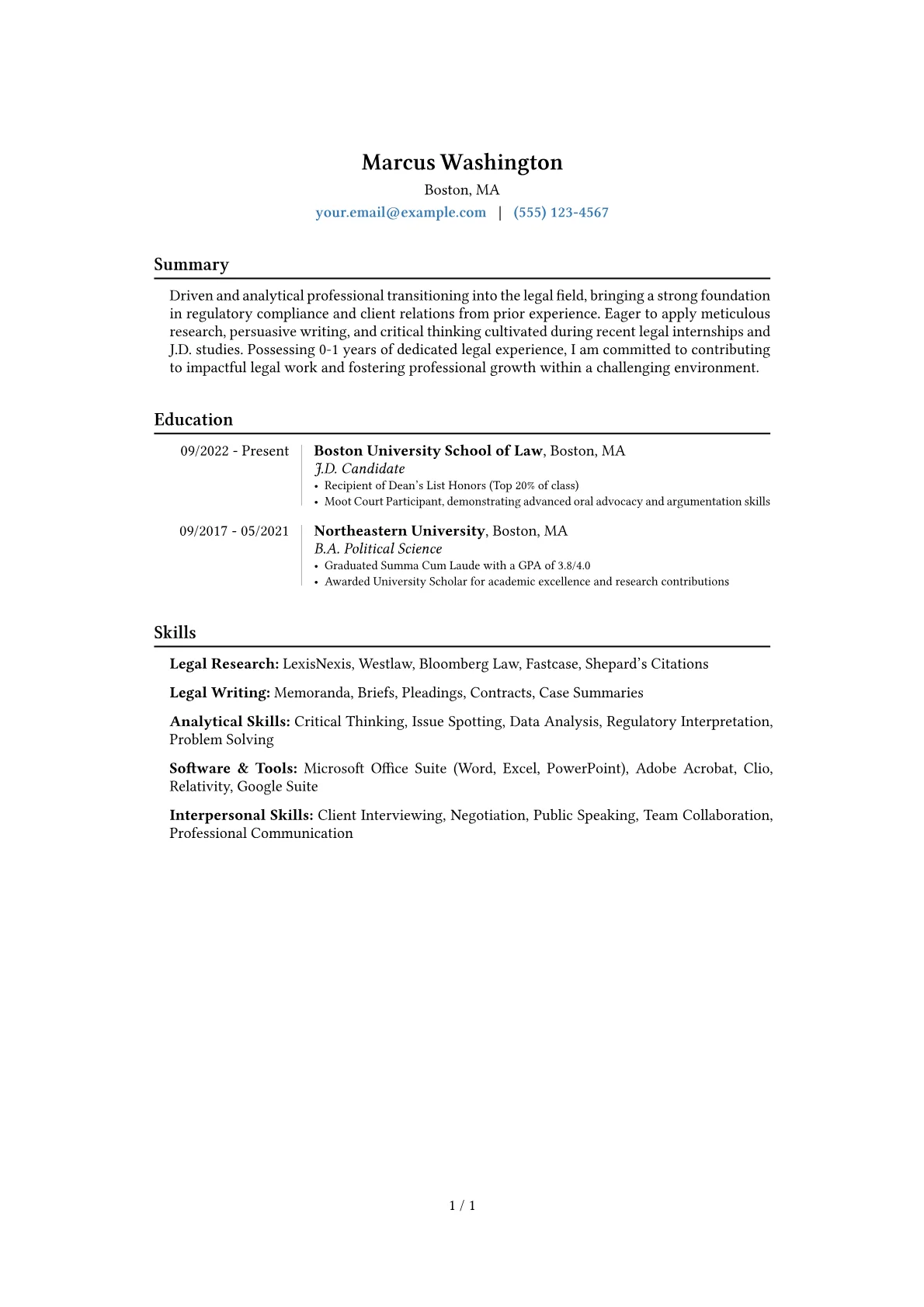 Career changer version - Page 1