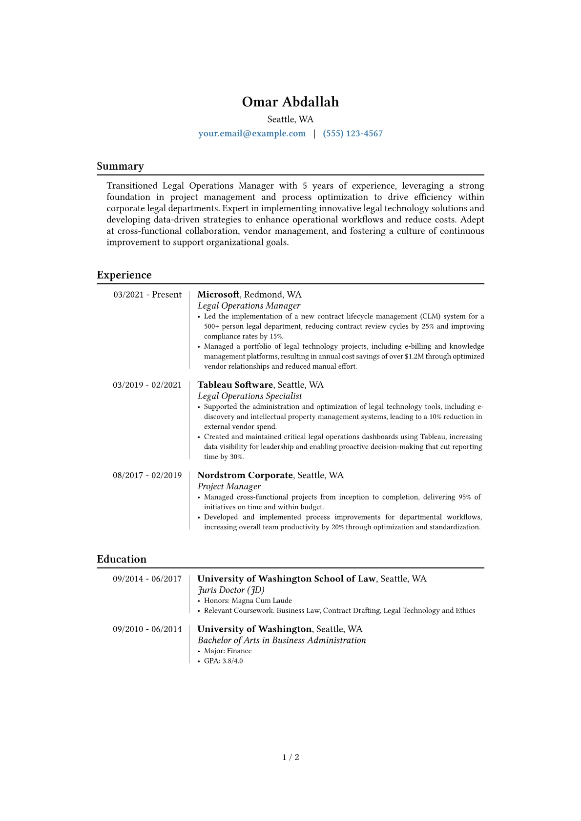 Career changer version - Page 1