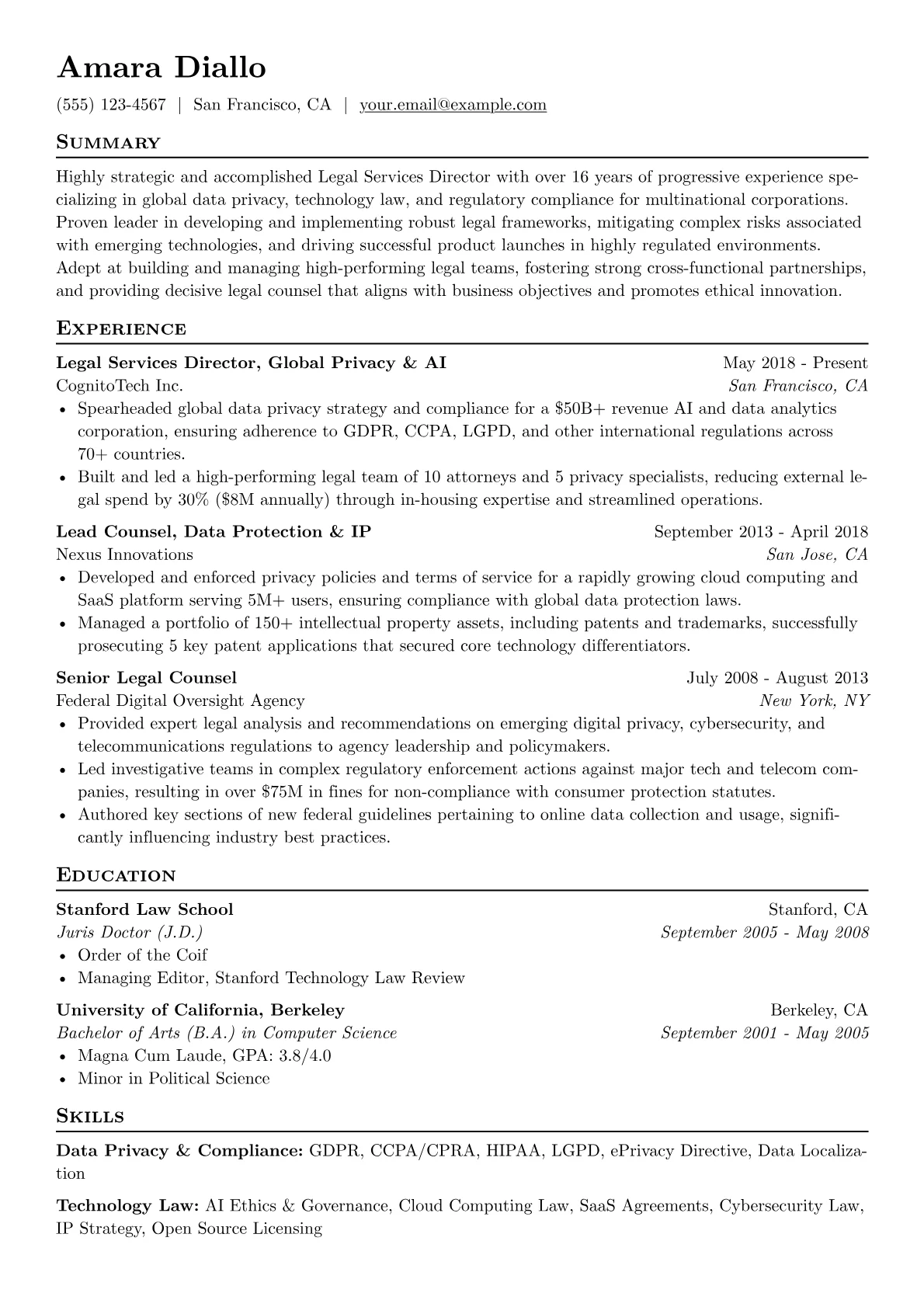 Legal Services version - Page 1