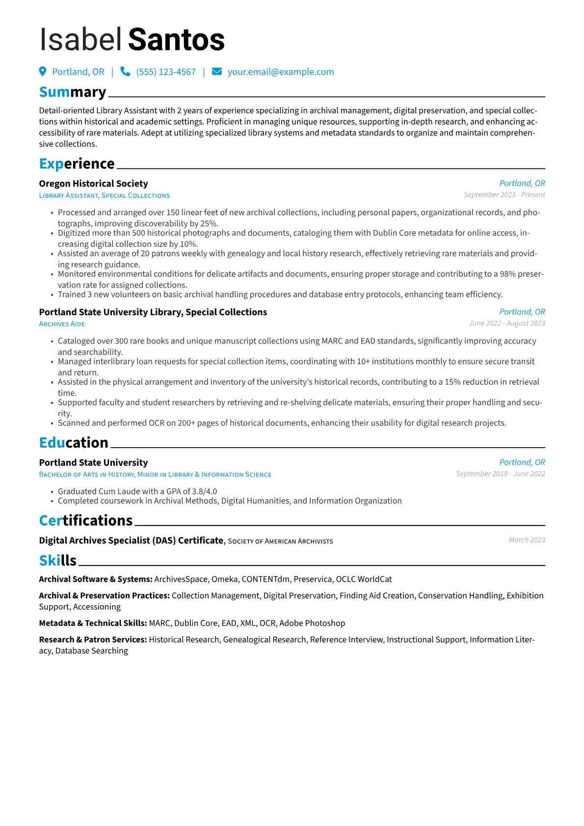 Library Assistant version - Page 1