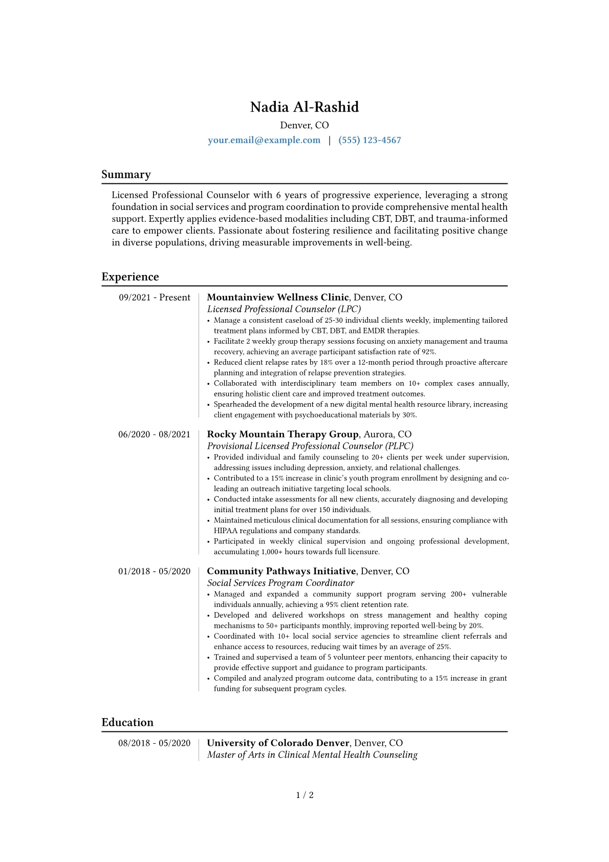 Career changer version - Page 1